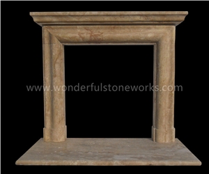 Travertine Fireplace Mantel Surround Sculptured