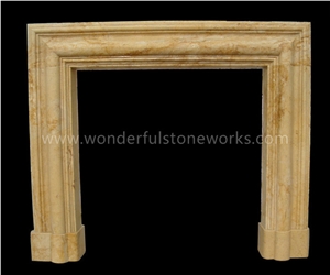 Travertine Fireplace Mantel Surround Sculptured Travertine Fireplace Mantel Surround Sculptured