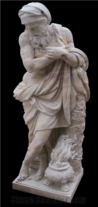 Travertine Garden Statue Custom Statuary Sculpture
