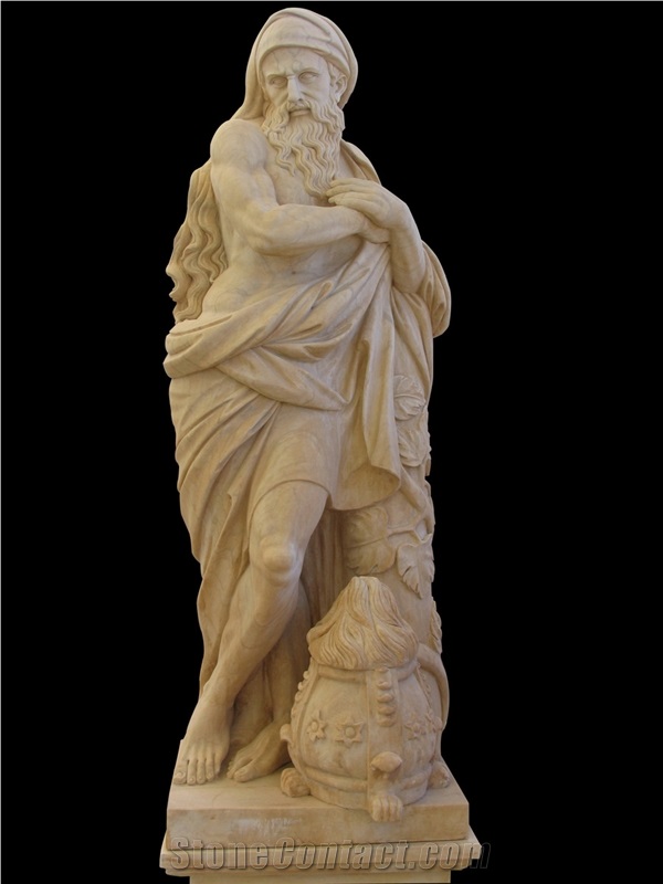 Travertine Statues Handcarved Human Sculptures