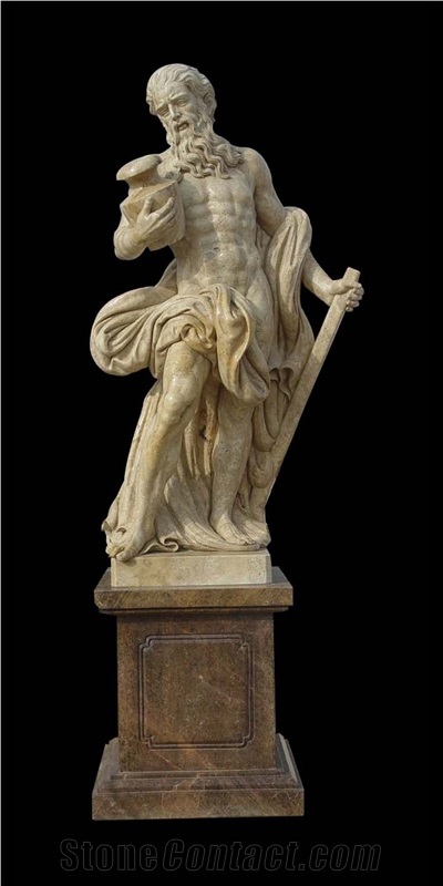 Travertine Statues Handcarved Human Sculptures