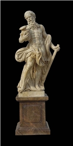 Travertine Statues Handcarved Human Sculptures
