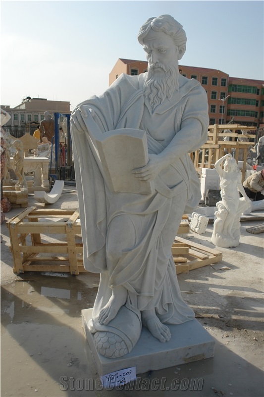 Travertine Statues Handcarved Human Sculptures