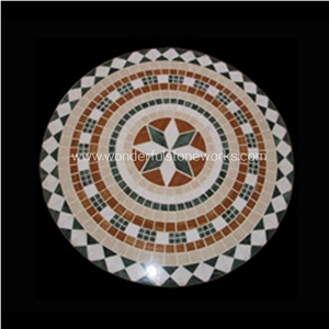 Waterjet Medallions Round Floor Decor Polished