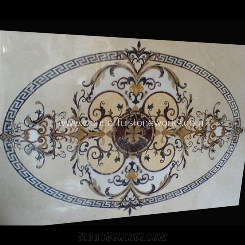 Waterjet Medallions Vine Pattern Floor Decor