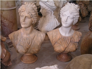 White Marble Bust Head Statue Portrait Statuary