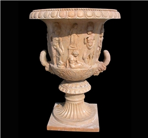 White Marble Flower Pots Stone Vases Stone Urns