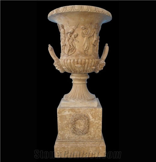 White Marble Flower Pots Stone Vases Stone Urns