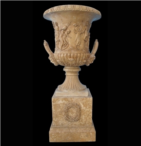 White Marble Flower Pots Stone Vases Stone Urns