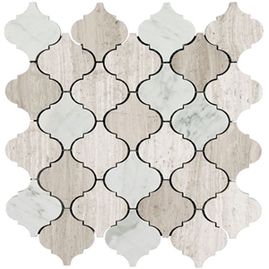 Arabesque Marble Bathroom Wall Mosaic Floor Mosaic