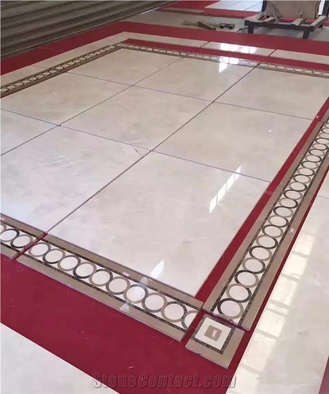Arabesque Marble Floor Square Medallions