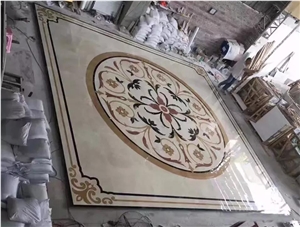 Arabesque Marble Waterjet Square Medallions