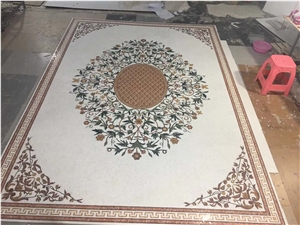 Arabesque Waterjet Round Floor Mdallions