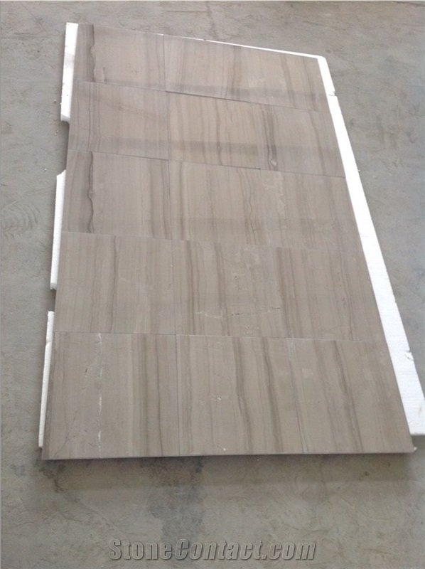 Athens Wood Grain Marble Polished Slab Honed Tiles