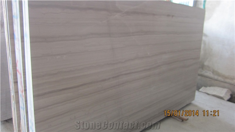Athens Wood Grain Marble Polished Slab Honed Tiles