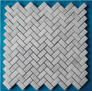 Backsplash Mosaic Marble Herringbone Mosaic