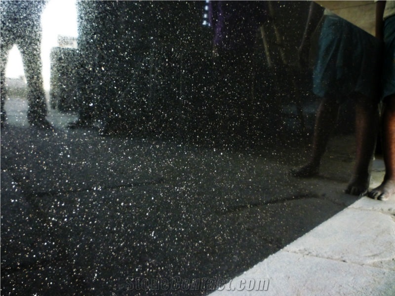 Black Galaxy Granite Slabs Floor Tiles&Countertops
