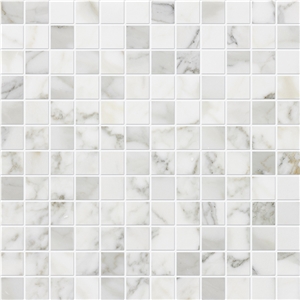 Calacatta Beasketweave Floor Mosaic for Bathroom