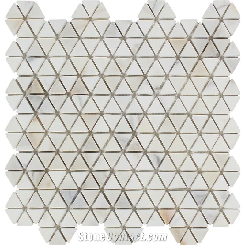 Calacatta Beasketweave Floor Mosaic for Bathroom