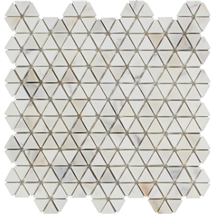 Calacatta Beasketweave Floor Mosaic for Bathroom