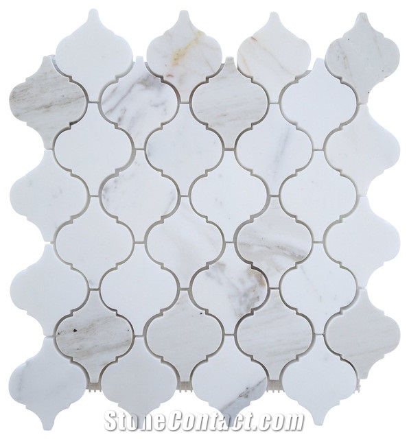 Calacatta Gold Brick Ktichen Backsplash Mosaic