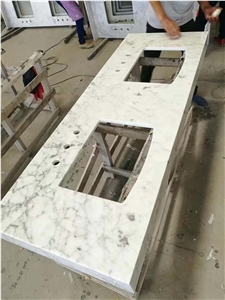 Carrara Marble White Kitchen Countertops