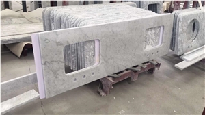 Carrara Marble White Kitchen Countertops
