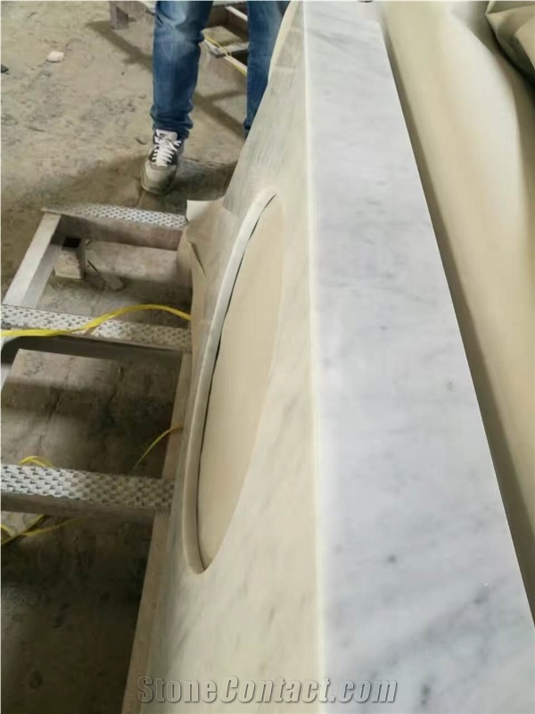 Carrara Marble White Kitchen Countertops