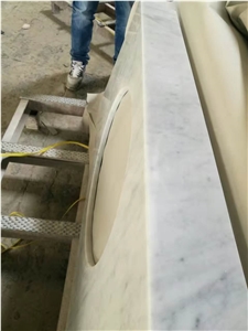 Carrara Marble White Kitchen Countertops