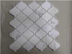 Carrara White Marble Arabesque Pattern Mosaic