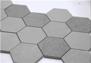 Cinderella Grey Floor Mosaic Herringbone Mosaic