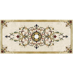 Composited Marble Waterjet Medallion