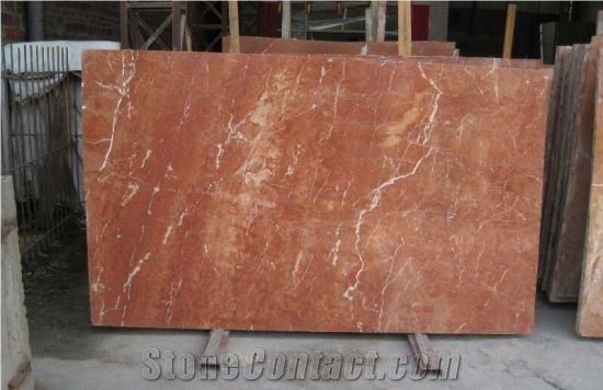 Coral Red Marble Slabs Bathroom Wall Tiles