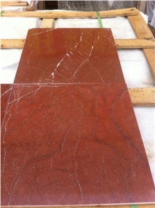 Coral Red Marble Slabs Bathroom Wall Tiles
