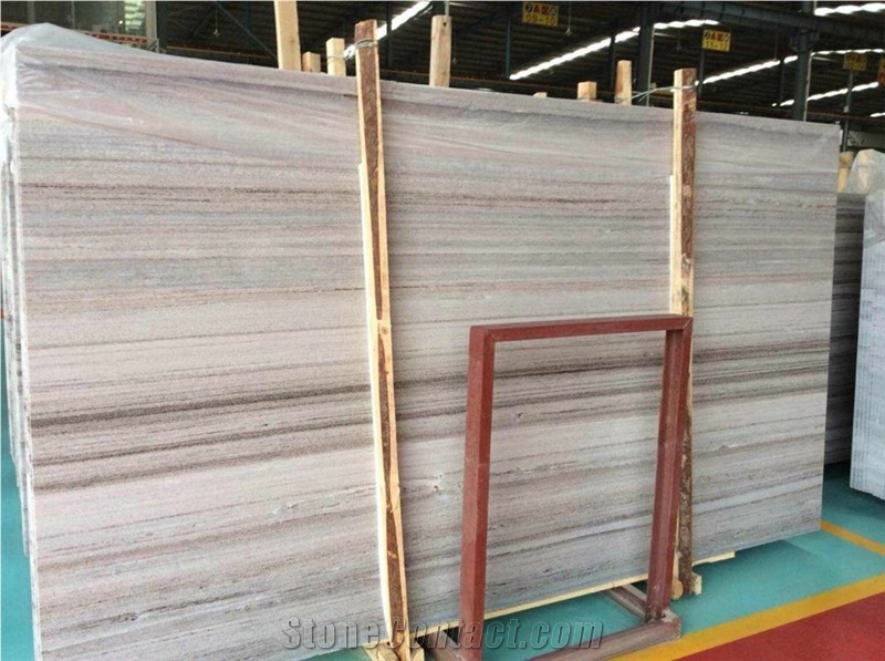 Crystal Wood Polished Marble Slabs Floor Tiles
