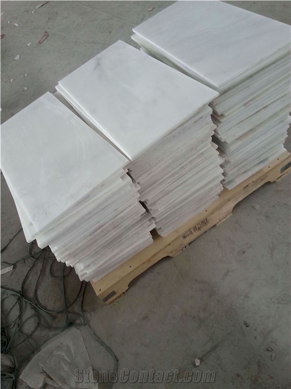Danba White Marble Slabs Floor Tiles for Bathroom