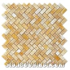 Herringbone Kitchen Backsplash Mosaic