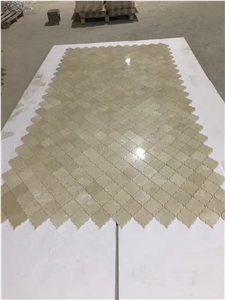 Herringbone Marble Mosaic Bathroom Mosaic