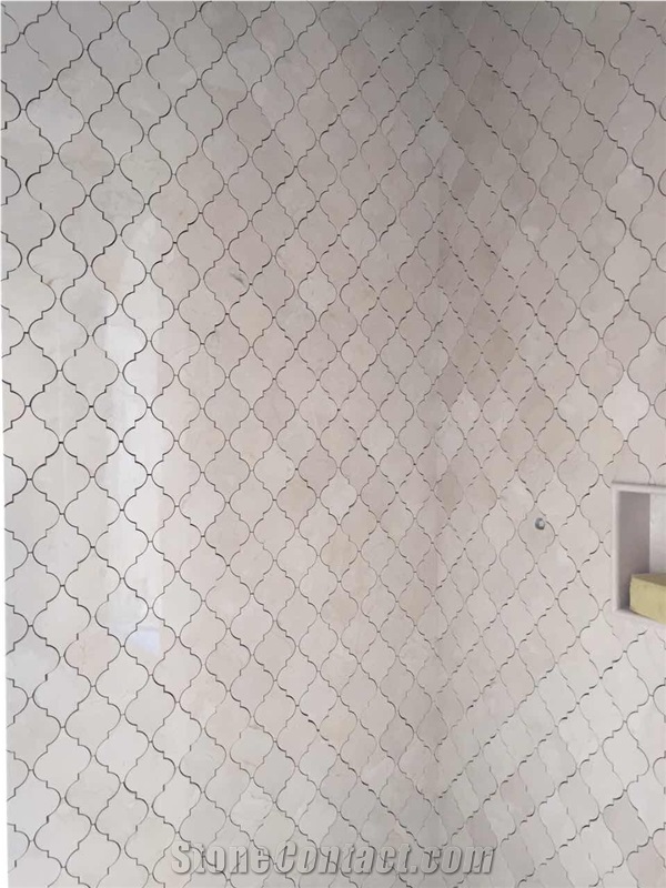 Herringbone Marble Mosaic Bathroom Mosaic