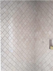 Herringbone Marble Mosaic Bathroom Mosaic