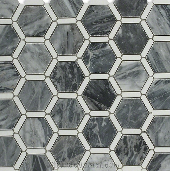 Hexagon Kitchen Wall Backsplash Mosaic Tiles
