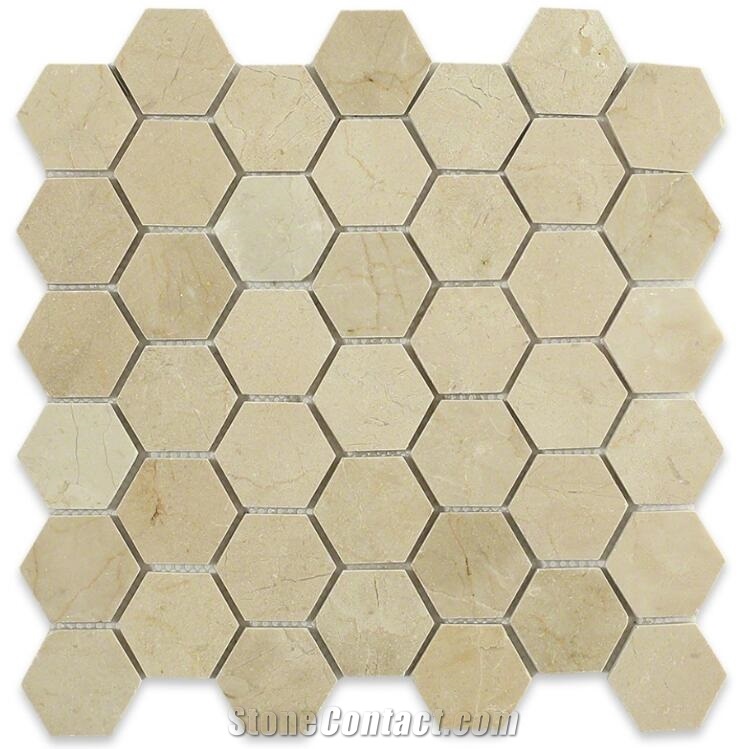 Hexagon Marble Wall Mosaic Floor Mosaic