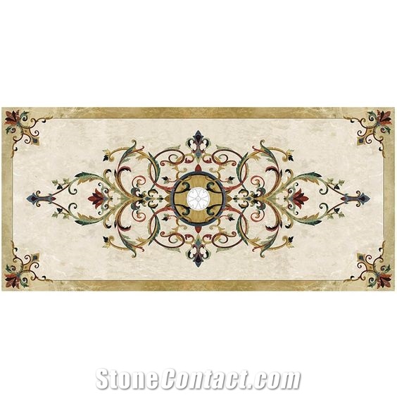 Latest Composited Marble Waterjet Floor Medallions