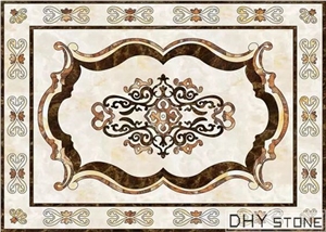Latest Composited Marble Waterjet Floor Medallions
