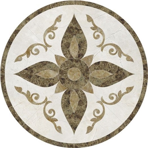 Marble Decorative Waterjet Cut Round Medallions Marble Decorative Waterjet Cut Round Medallions