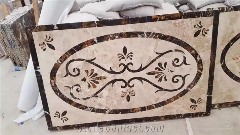 New Design Waterjet Square Medallions for Floor