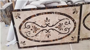 New Design Waterjet Square Medallions for Floor