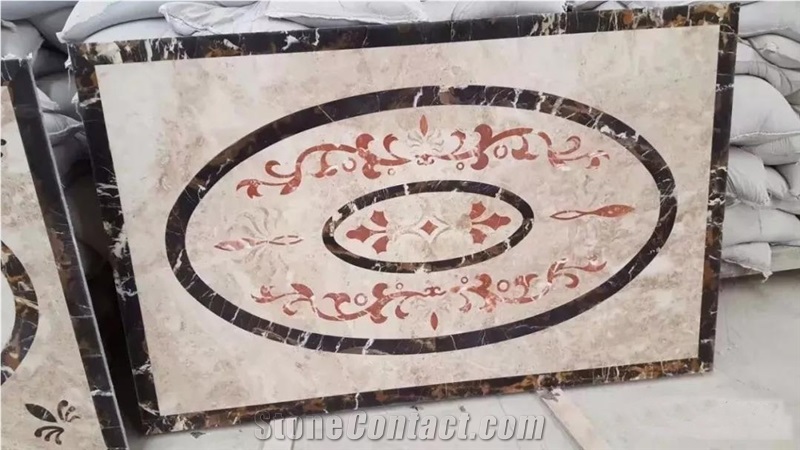 New Design Waterjet Square Medallions for Floor