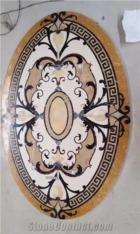 New Design Waterjet Square Medallions for Floor