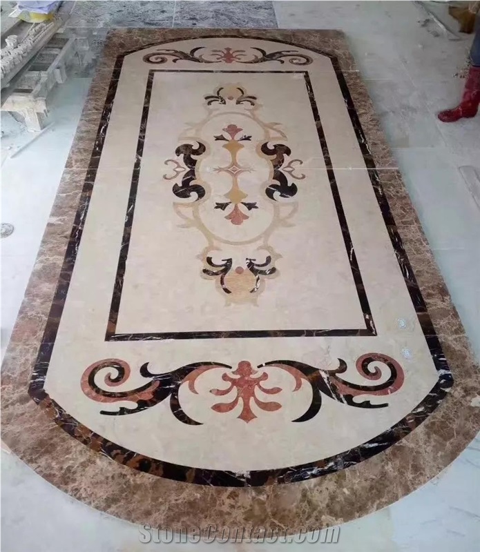New Design Waterjet Square Medallions for Floor